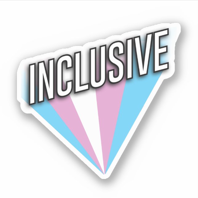 Adesivo Trans Pride Burst - Inclusive (Frente)