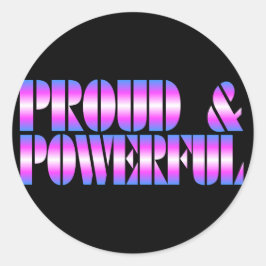 Adesivo Trans Pride PROUD & POWERFUL