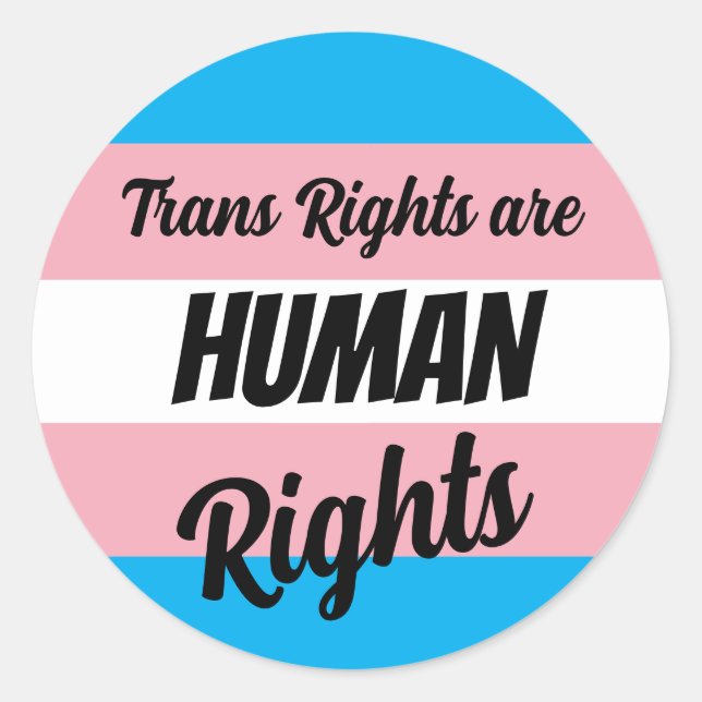 Adesivo Trans Rights Are Human Rights (Frente)