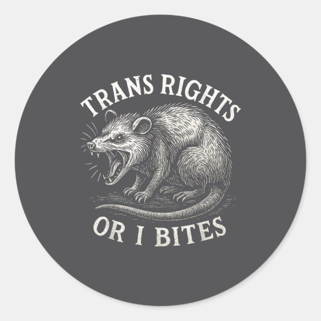 Adesivo Trans Rights Or I Bites Funny Transgender Ssum Lgb (Frente)