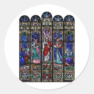 Adesivo Transfiguração da arte do vitral do Jesus Cristo