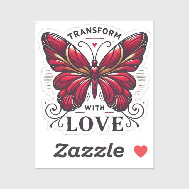 Adesivo Transform with Love Sticker – Crimson Butterfly Sy (Folha)