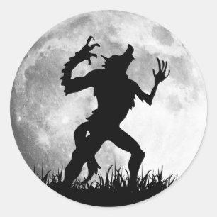 Adesivo Transformação da Lua cheia do homem-lobo do horr