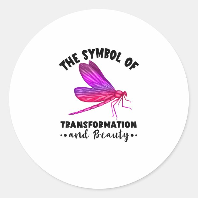 Adesivo Transformation Beauty Nature Insect Dragonflies Dr (Frente)