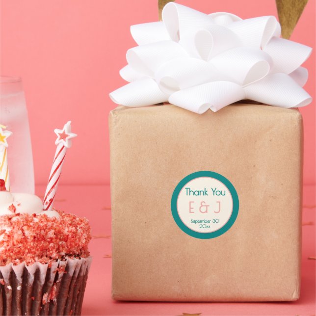 Adesivo Transformative Teal Modern  Contemporary Wedding (Festa)