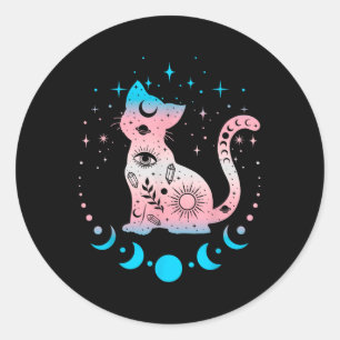 Adesivo Transgênero Cat Astrologia Celestial Orgulho Lgbt 