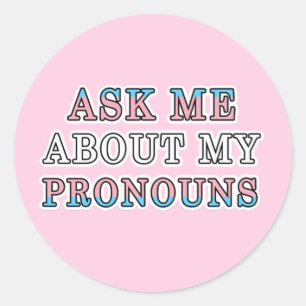 Adesivo Transgênero Pergunte-Me Sobre O Meu Orgulho LGBTQ