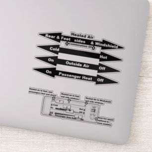 Adesivo Transparente no interior da janela Decal Ar arrefe