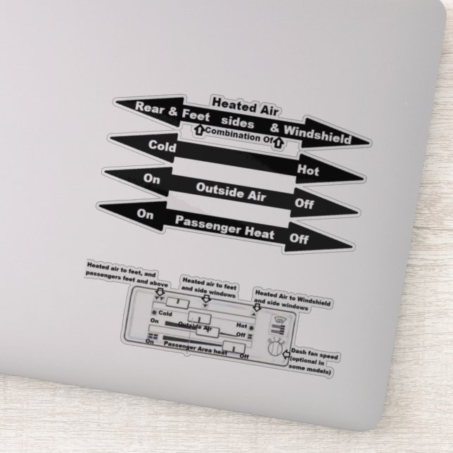 Adesivo Transparente no interior da janela Decal Ar arrefe (Detalhe)