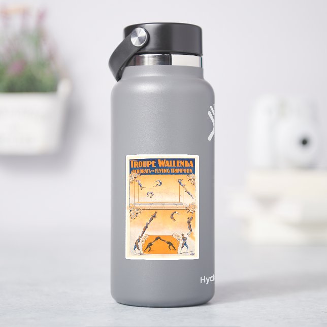 Adesivo Trapeze, Acrobatas E Trampolina Voadora (HidroFlask)