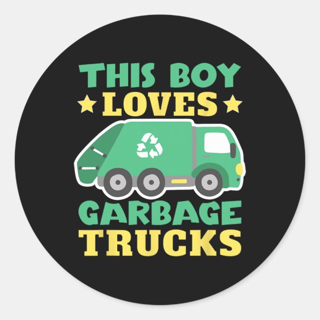 Adesivo Trash Trucks Toddler Garge Kids (Frente)
