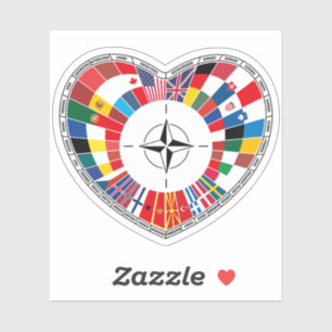 Adesivo Tratado Atlântico de Bandeira da NATO