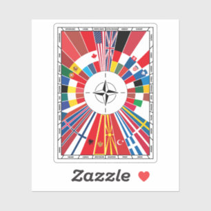 Adesivo Tratado Atlântico de Bandeira da NATO