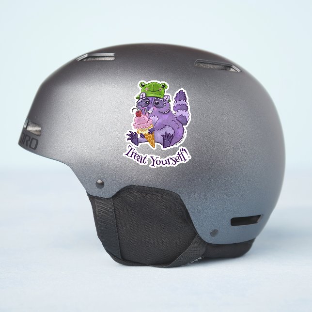 Adesivo Trate-Se, Roxo Roxo com Icecream (Lado do capacete)