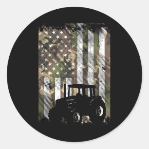 Adesivo Trator Bandeira Camo Caminhão de Fazenda Vintage P