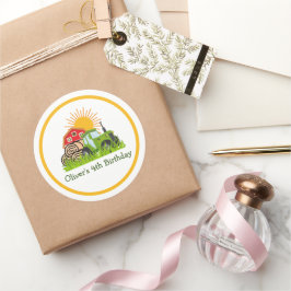 Adesivo Trator verde | Meninos com Festa de aniversário