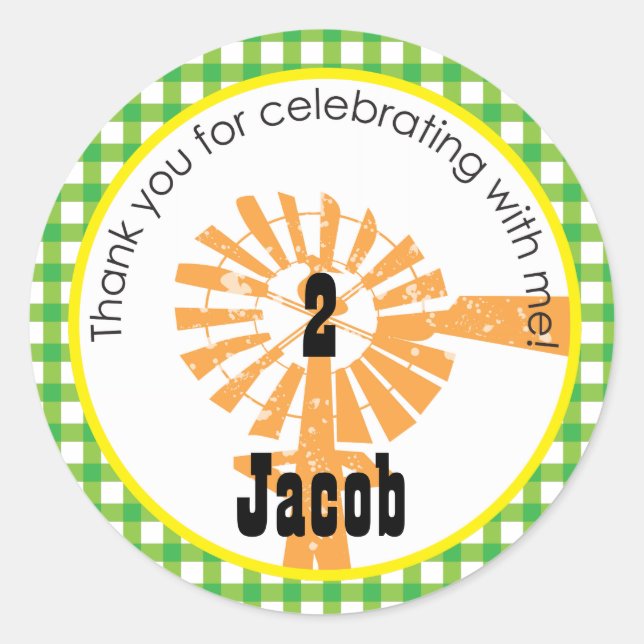 Adesivo Trator | Vinheta de Favor (Frente)