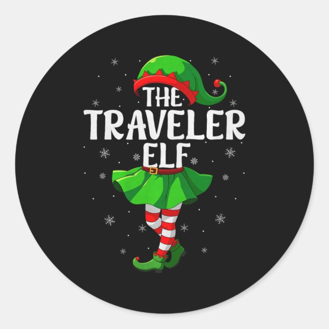 Adesivo Traveler Elf Christmas Girls Women Elf Squad Xmas  (Frente)
