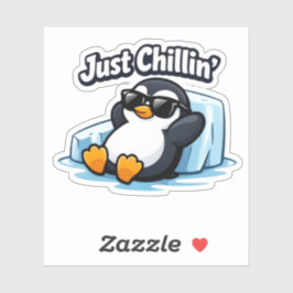 Adesivo Travesseiro Pinguim Relaxando