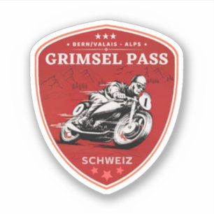 Adesivo Travessia de Grimsel Alpes Suíços de moto