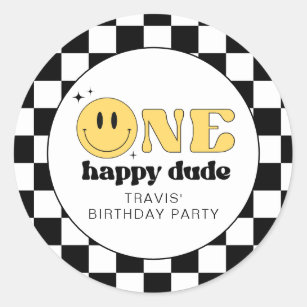 Adesivo TRAVIS One Happy Duo Smile Face Aniversário