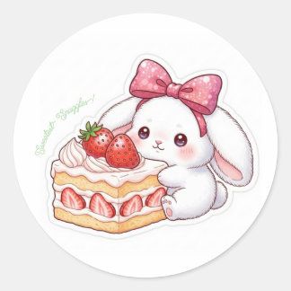 Adesivo trawberry Shortcake Bunny - Sweet Japanese Dessert