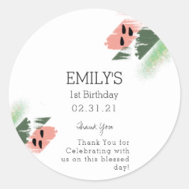 Adesivo Trazos Pintados Modernos de Melão de Água para Ani