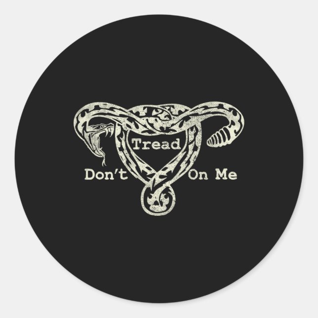 Adesivo Tread On Me Uterus Cobra Pro Roe Feminista (Frente)