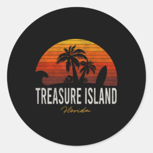 Adesivo Treasure Island Beach Flórida Fl Palms Vacing Su