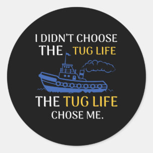 Adesivo Trecho de Barco Engraçado Tugboat