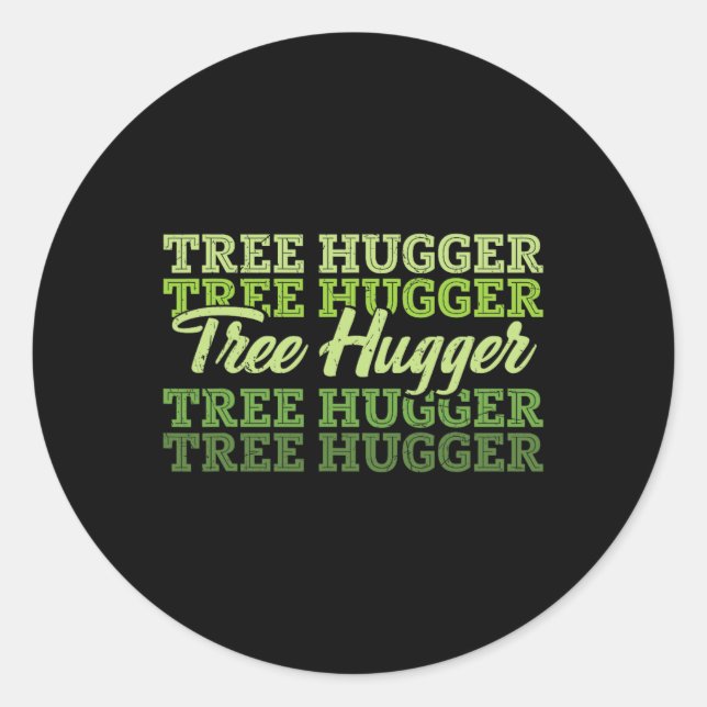 Adesivo Tree Hugger Earth Day Retro Nature Lover (Frente)