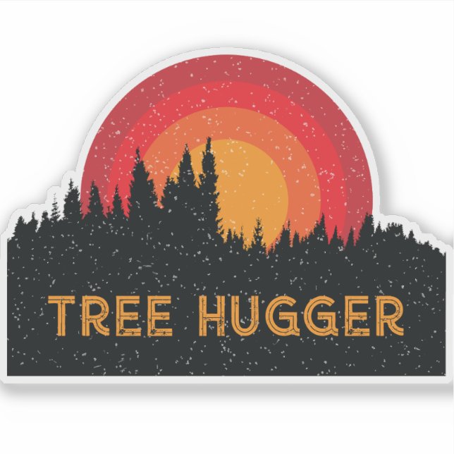 Adesivo Tree Hugger Environmentalist Nature Lover (Frente)