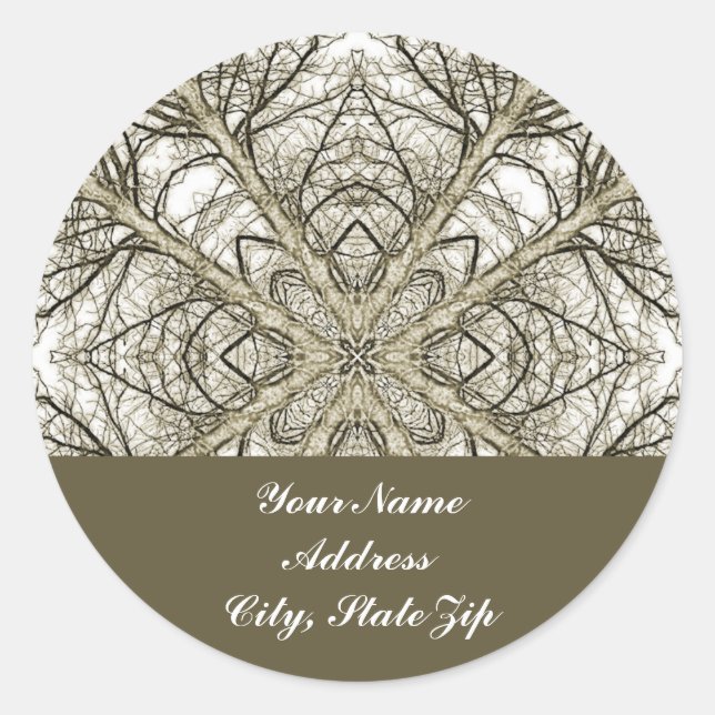 Adesivo Tree Kaleidoscope Address Sticker (Frente)
