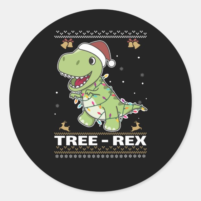 Adesivo Tree-Rex Funny Dinosaur Pun T-Rex (Frente)