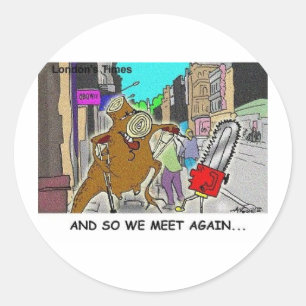 Adesivo Tree Vs Chain Viu Rick Engraçados Deprados de Lond