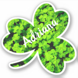 Adesivo Trefoil Clover Leaf Cloverleaf Nome Personalizado