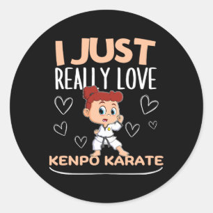Adesivo Treinador Americano Kenpo Girl, Eu amo Kenpo