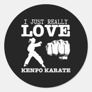 Adesivo Treinador Americano Kenpo Girl, Eu amo Kenpo