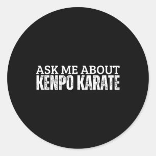 Adesivo Treinador Americano Kenpo Pergunte-Me Sobre Kenpo