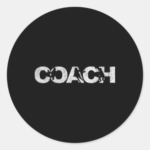 Adesivo Treinador da Equipe Lacrosse Coach Retro