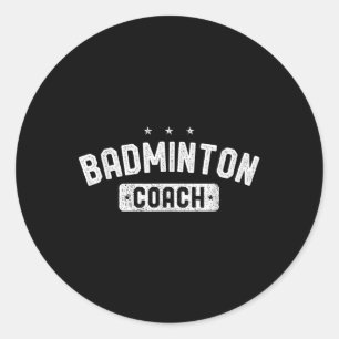Adesivo Treinador de Badminton Badminton Vintage