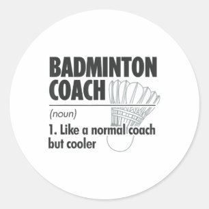 Adesivo Treinador de Badminton Definição do Substantivo Ba