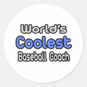Adesivo Treinador de Beisebol Mais Legal do Mundo