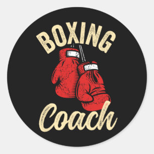 Adesivo Treinador de boxe legal Luvas vermelhas Kickboxing