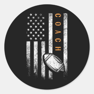 Adesivo Treinador de Futebol Americano Flag Futebol Traine