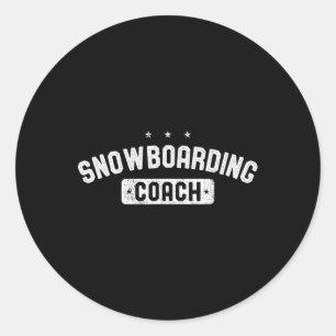 Adesivo Treinador de Neve Vintage Snowboard