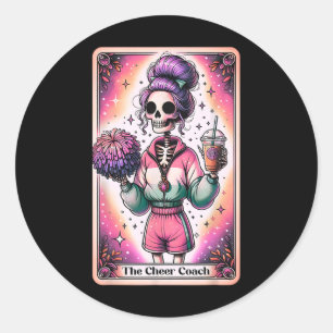 Adesivo Treinador de Torcida Cartão de Tarot Esqueleto Caf