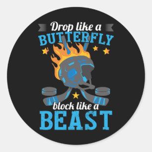 Adesivo Treinador do jogador de hóquei em gelo