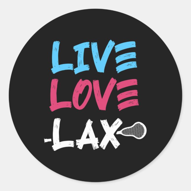 Adesivo Treinador do Lacrosse Player do Live Lax Love Goal (Frente)