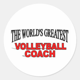 Adesivo Treinador do voleibol do mundo o grande
